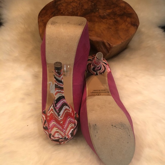 LILIANA 🌸 STUNNING Magenta Pink Platform Heels - Picture 8 of 8